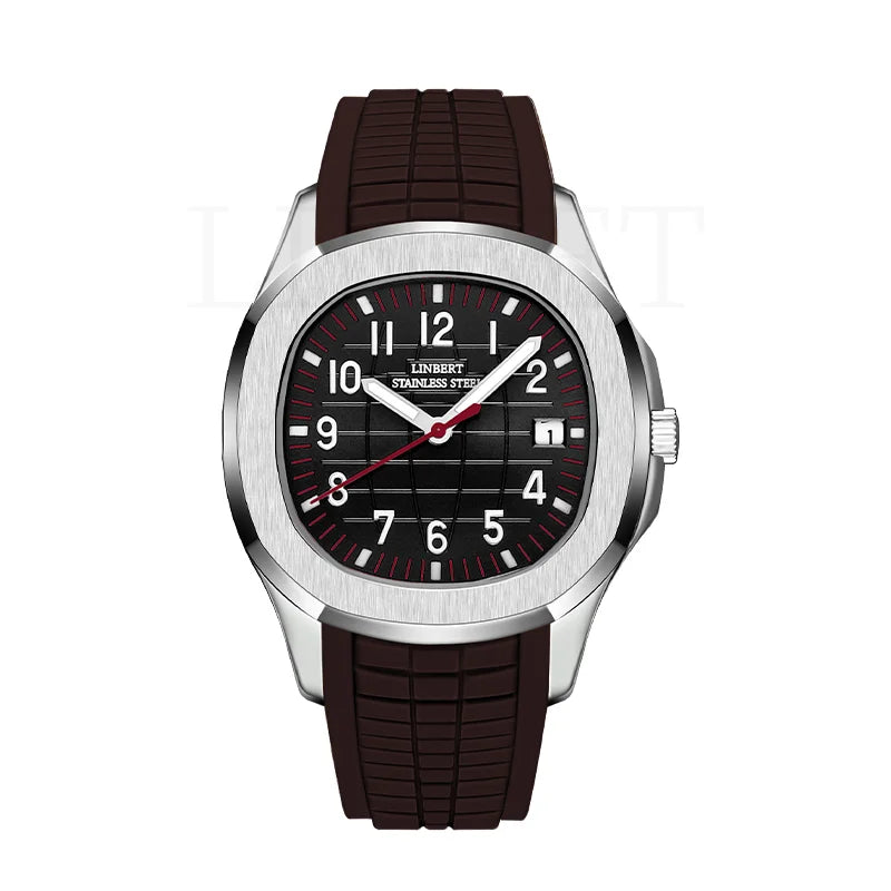 LINBERT New Design Luxury Men's Mechanical Watch Patek Stainless Steel Top Brand Sapphire Glass Automatic Watch Reloj Hombre2024