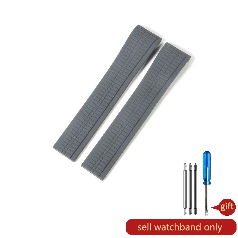 For Patek Philippe Grenade 5167a/5164a Waterproof Anti-Dust Fluorine Rubber Watchbands Replace Original Pp Silicone Watch Strap