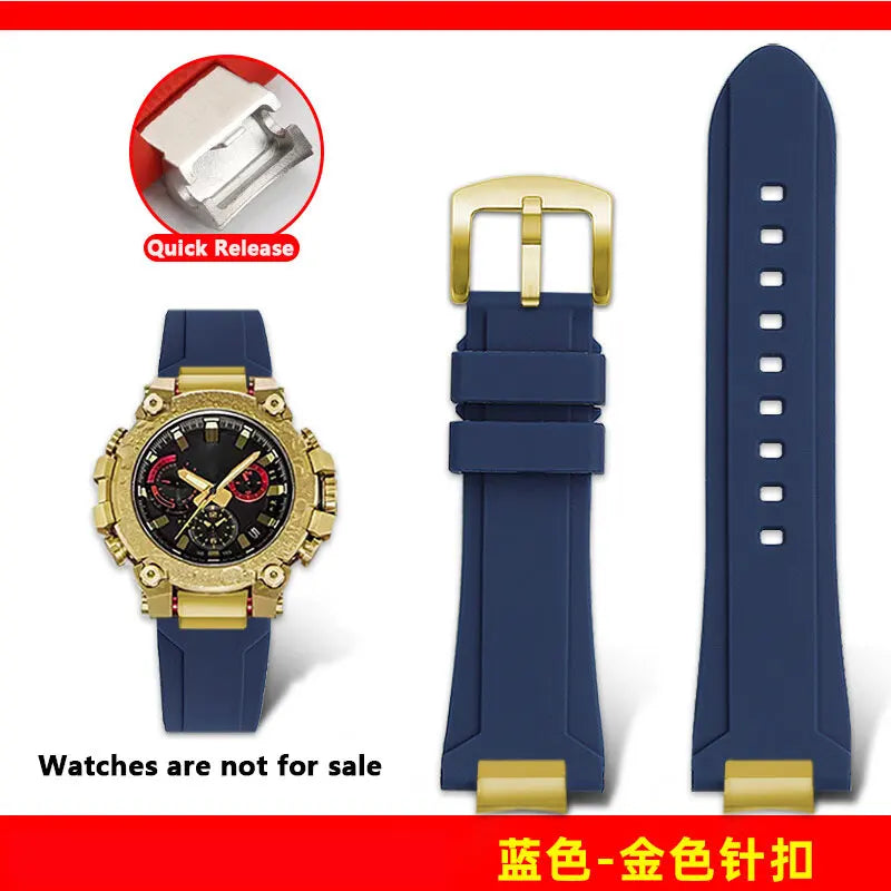 MTG-B3000 silicone watch strap for Casio G-SHOCK series MTG-B3000B/BD modified quick release waterproof silicone strap wristband