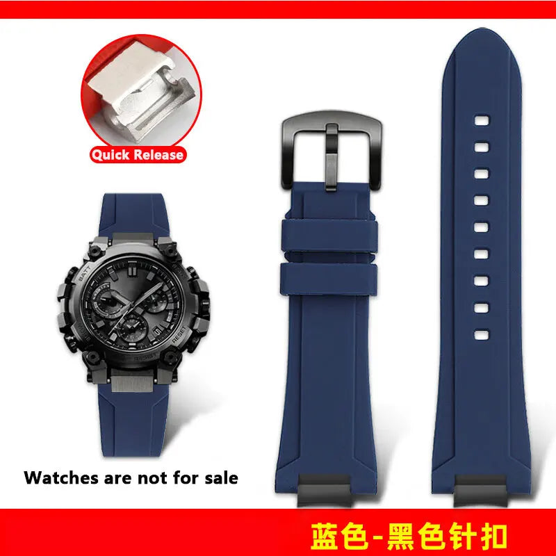 MTG-B3000 silicone watch strap for Casio G-SHOCK series MTG-B3000B/BD modified quick release waterproof silicone strap wristband