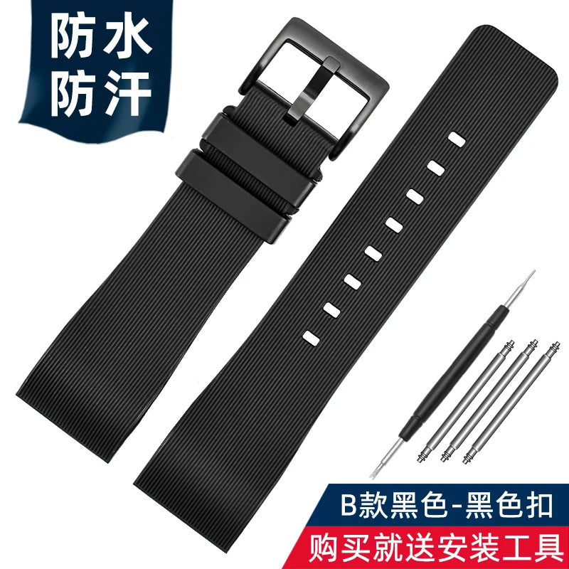 For Cartier Santos 100 rubber watch band black Rivet silicone strap 20mm 23mm watch band men women Brown blue soft bracelet