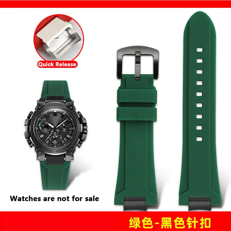 MTG-B3000 silicone watch strap for Casio G-SHOCK series MTG-B3000B/BD modified quick release waterproof silicone strap wristband