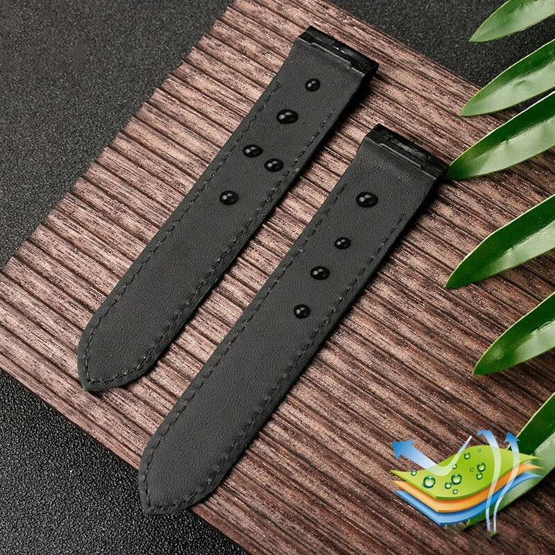 cowhide watch strap For Cartier Santos 100 Series Men And Women Folding Buckle black brown Watch band 20mm 23mm Replace bracelet