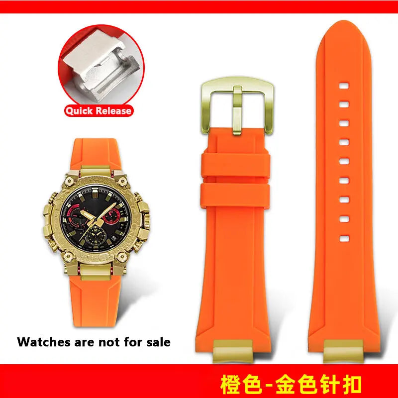 MTG-B3000 silicone watch strap for Casio G-SHOCK series MTG-B3000B/BD modified quick release waterproof silicone strap wristband