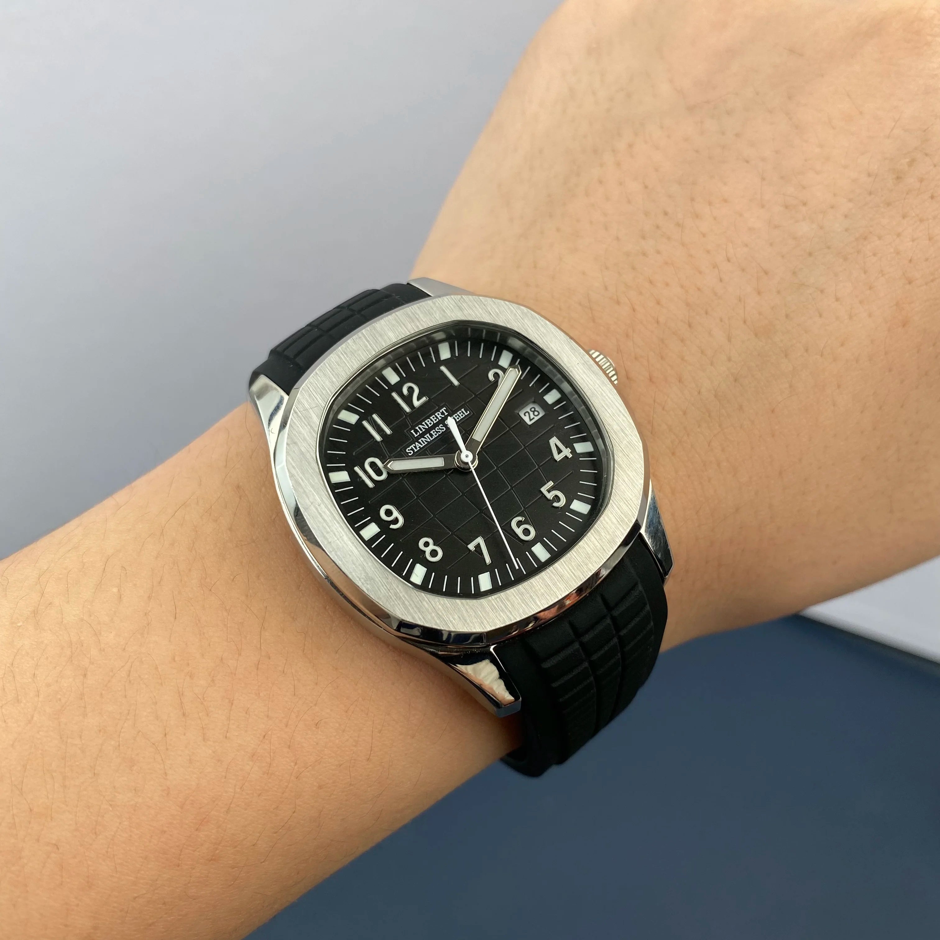 LINBERT New Design Luxury Men's Mechanical Watch Patek Stainless Steel Top Brand Sapphire Glass Automatic Watch Reloj Hombre2024