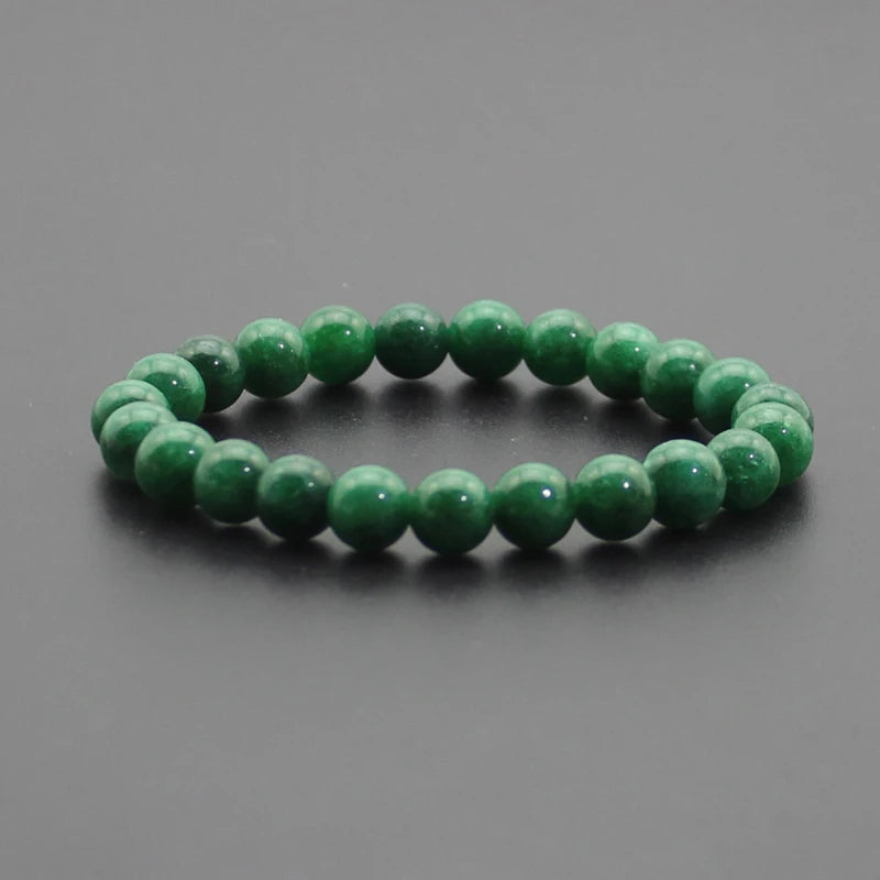 Beaded Bracelet 8mm Natural Stone Beads Black Onyx Lava Tiger Eye Agate Quartz Healing Energy For Women Men Yoga Chakra Jewelry