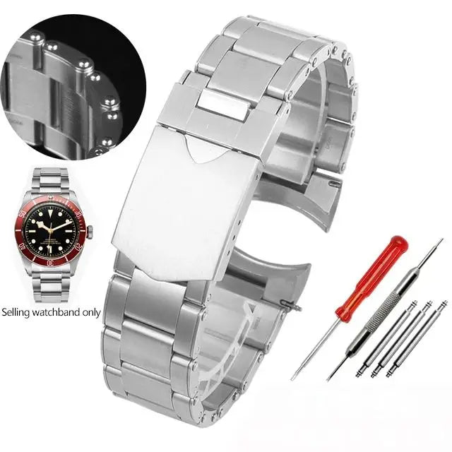 Solid Stainless Steel Watchband 22mm For 1958 Tudor Black Bay 79230 79730 79200R Heritage Chrono Watch Strap Wrist Men Bracelet