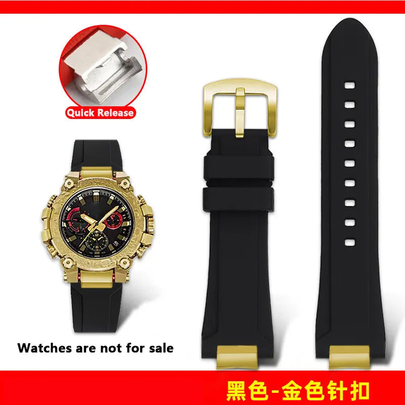MTG-B3000 silicone watch strap for Casio G-SHOCK series MTG-B3000B/BD modified quick release waterproof silicone strap wristband