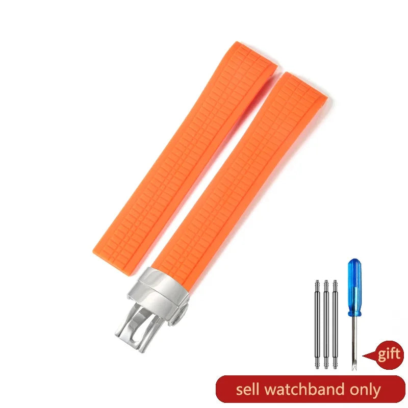 For Patek Philippe Grenade 5167a/5164a Waterproof Anti-Dust Fluorine Rubber Watchbands Replace Original Pp Silicone Watch Strap