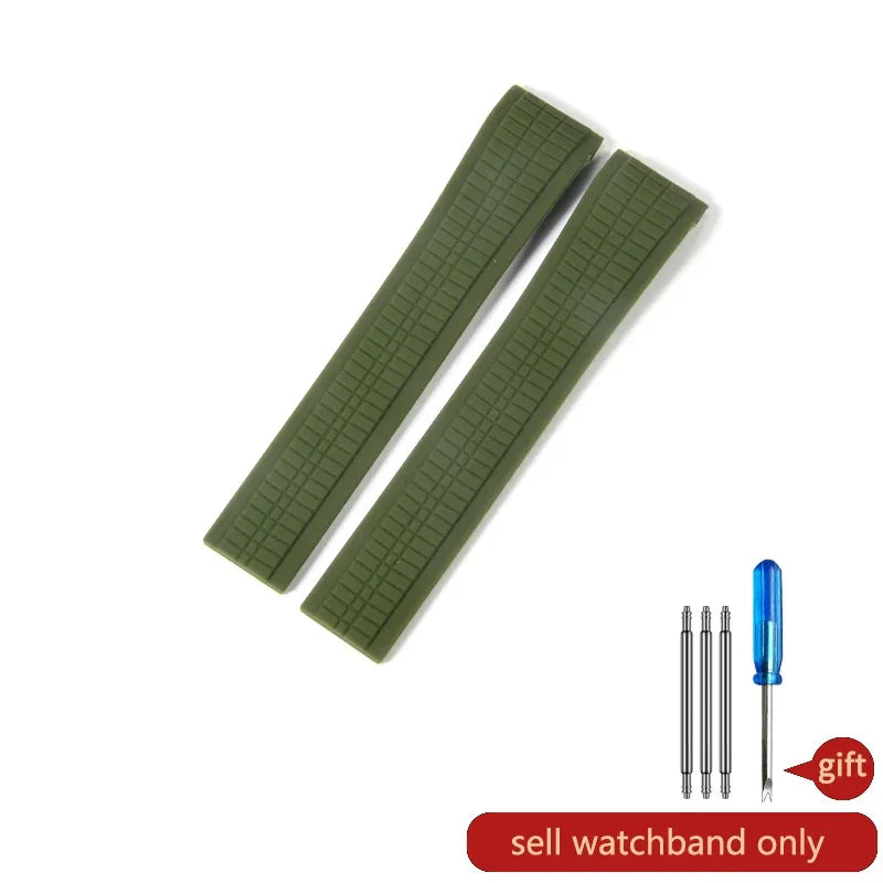 For Patek Philippe Grenade 5167a/5164a Waterproof Anti-Dust Fluorine Rubber Watchbands Replace Original Pp Silicone Watch Strap