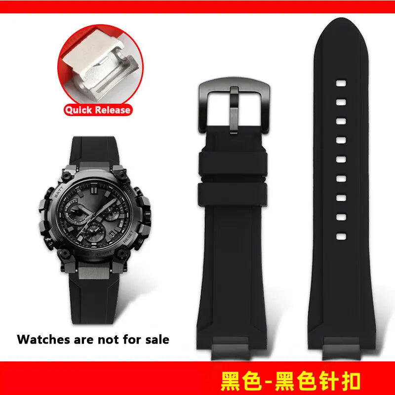 MTG-B3000 silicone watch strap for Casio G-SHOCK series MTG-B3000B/BD modified quick release waterproof silicone strap wristband