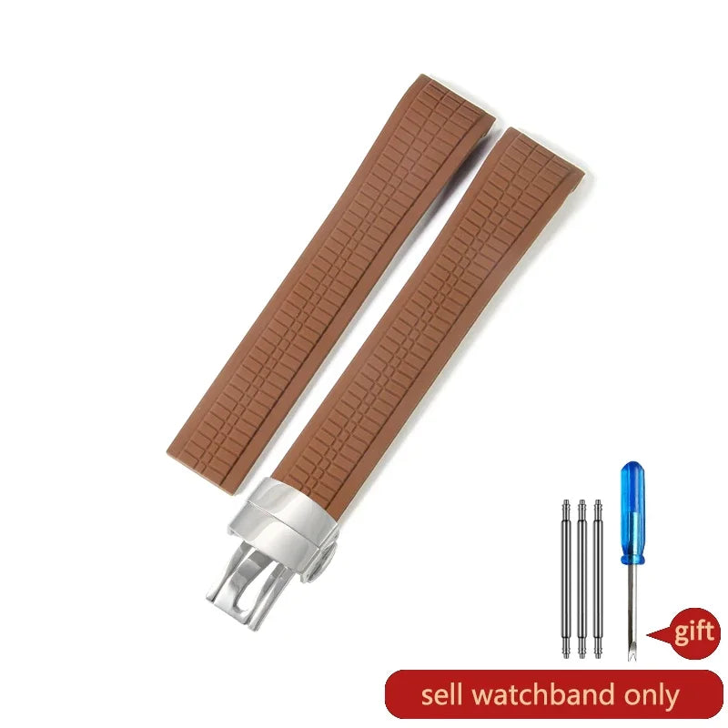 For Patek Philippe Grenade 5167a/5164a Waterproof Anti-Dust Fluorine Rubber Watchbands Replace Original Pp Silicone Watch Strap