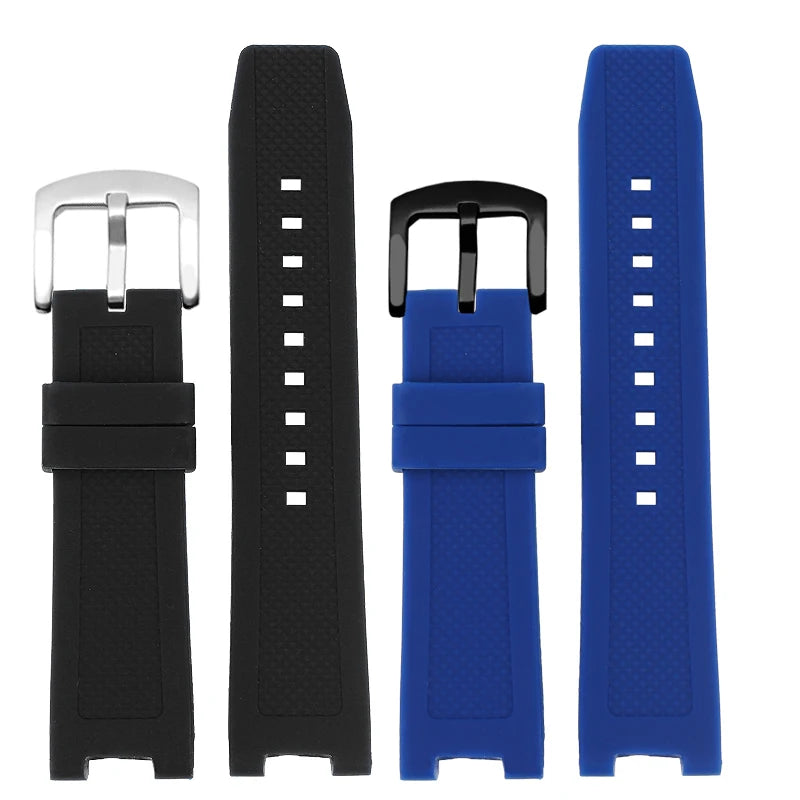 Recessed silica gel bracelet modified resin silica gel watch band for G-SHOCK Casio Steel Heart GST-B500D/AD series wristband