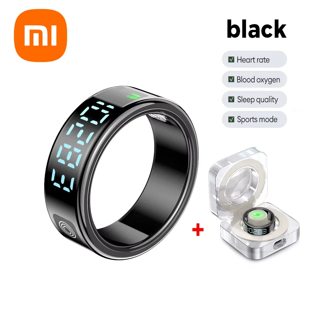 Xiaomi SR08 Smart Ring 5ATM Waterproof Display Screen Health Monitor Multi Sports Modes Sleep Monitoring Heart Rate Men Women