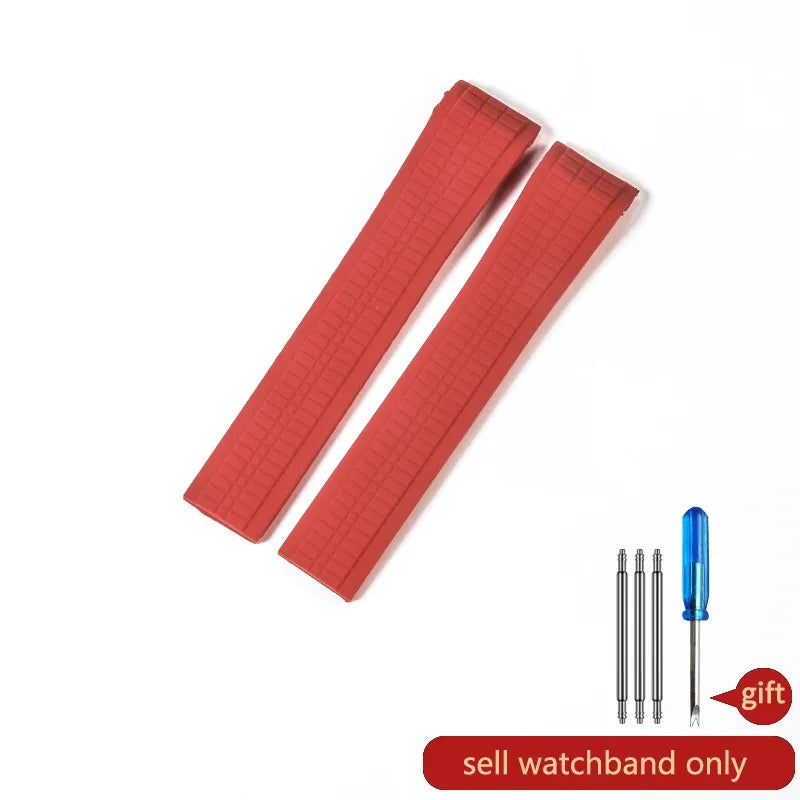 For Patek Philippe Grenade 5167a/5164a Waterproof Anti-Dust Fluorine Rubber Watchbands Replace Original Pp Silicone Watch Strap