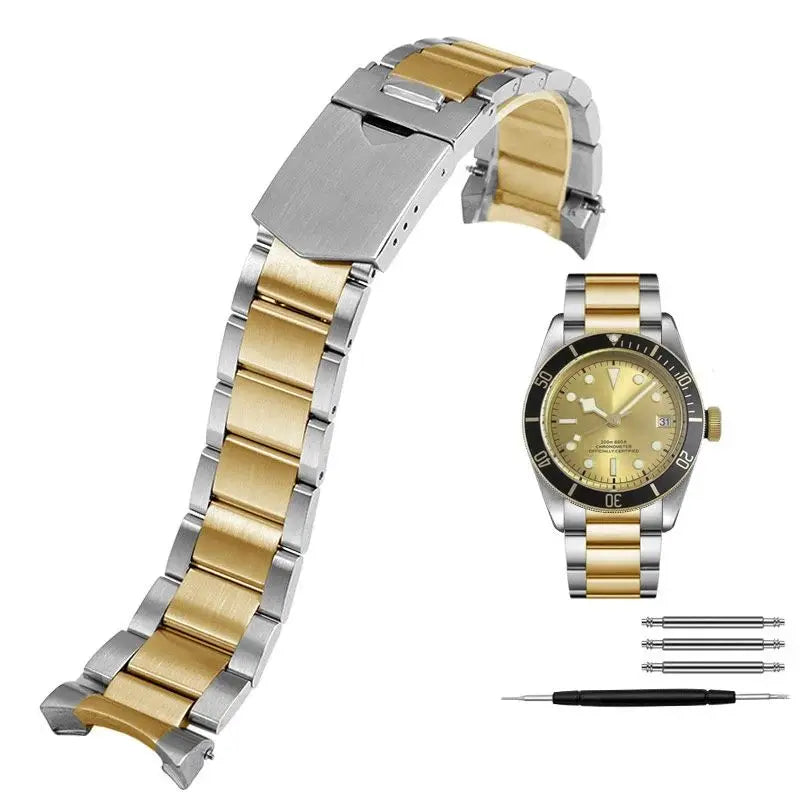 Solid Stainless Steel Watchband 22mm For 1958 Tudor Black Bay 79230 79730 79200R Heritage Chrono Watch Strap Wrist Men Bracelet