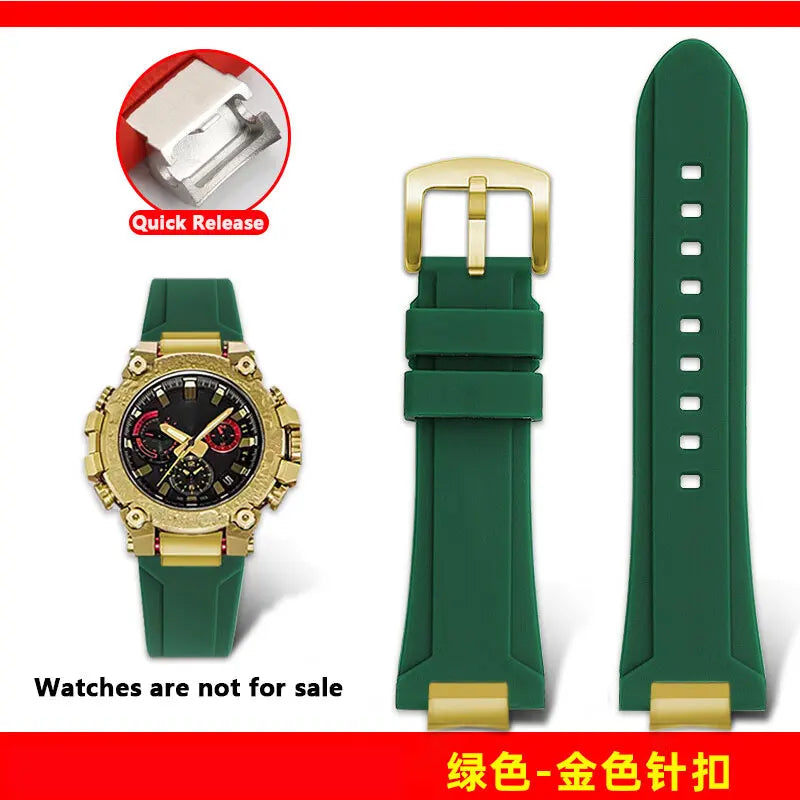 MTG-B3000 silicone watch strap for Casio G-SHOCK series MTG-B3000B/BD modified quick release waterproof silicone strap wristband