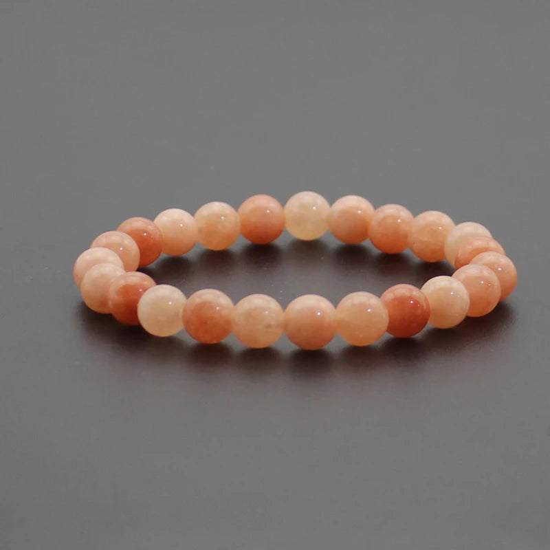 Beaded Bracelet 8mm Natural Stone Beads Black Onyx Lava Tiger Eye Agate Quartz Healing Energy For Women Men Yoga Chakra Jewelry