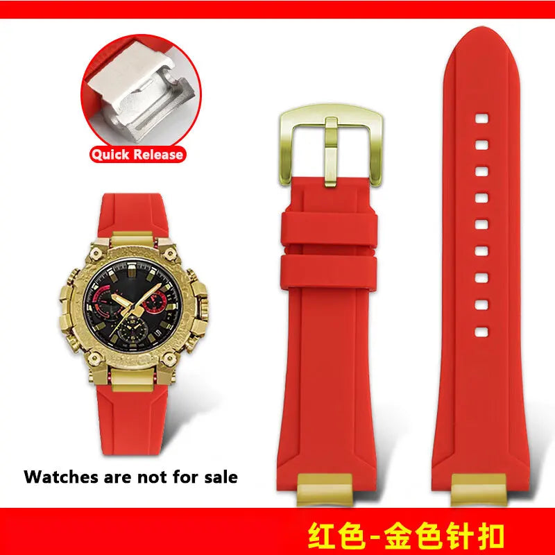 MTG-B3000 silicone watch strap for Casio G-SHOCK series MTG-B3000B/BD modified quick release waterproof silicone strap wristband