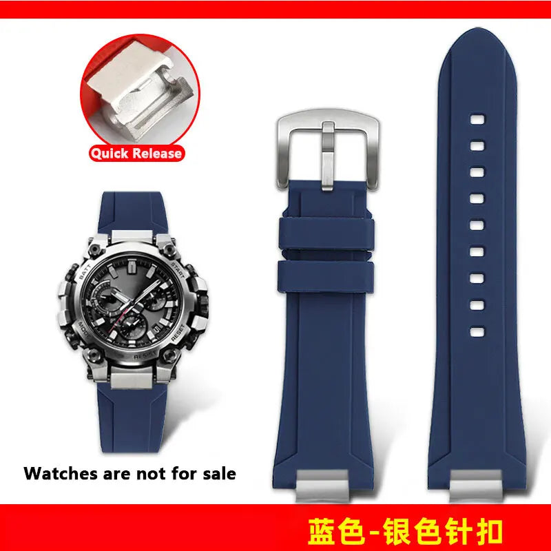 MTG-B3000 silicone watch strap for Casio G-SHOCK series MTG-B3000B/BD modified quick release waterproof silicone strap wristband