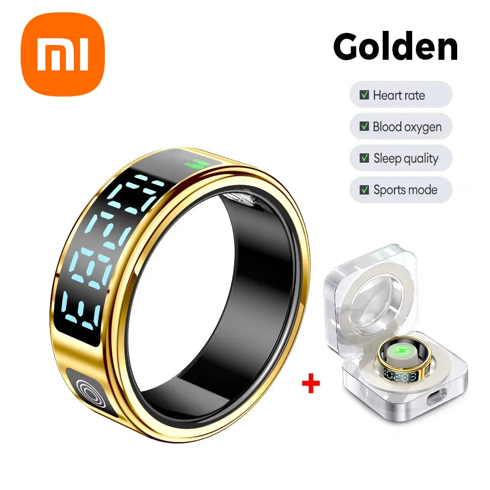 Xiaomi SR08 Smart Ring 5ATM Waterproof Display Screen Health Monitor Multi Sports Modes Sleep Monitoring Heart Rate Men Women