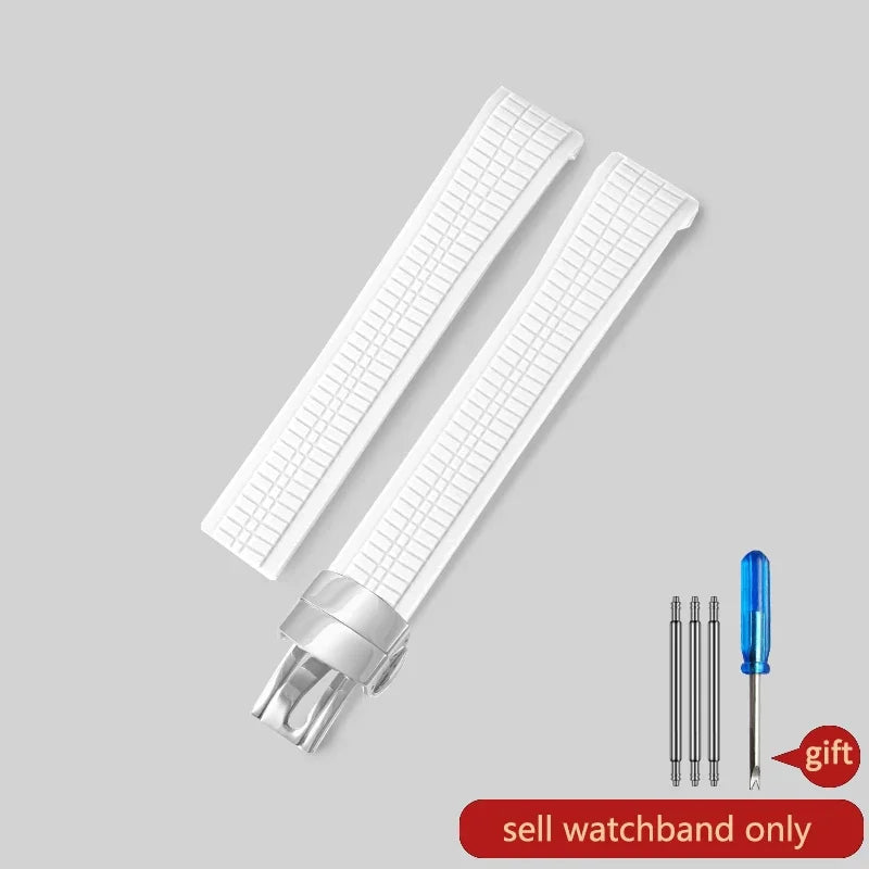 For Patek Philippe Grenade 5167a/5164a Waterproof Anti-Dust Fluorine Rubber Watchbands Replace Original Pp Silicone Watch Strap