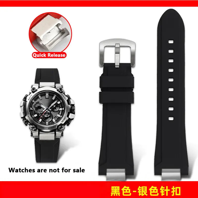 MTG-B3000 silicone watch strap for Casio G-SHOCK series MTG-B3000B/BD modified quick release waterproof silicone strap wristband