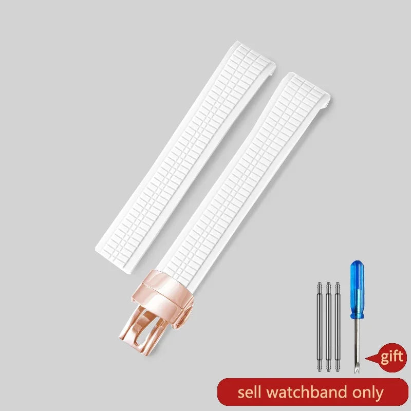 For Patek Philippe Grenade 5167a/5164a Waterproof Anti-Dust Fluorine Rubber Watchbands Replace Original Pp Silicone Watch Strap