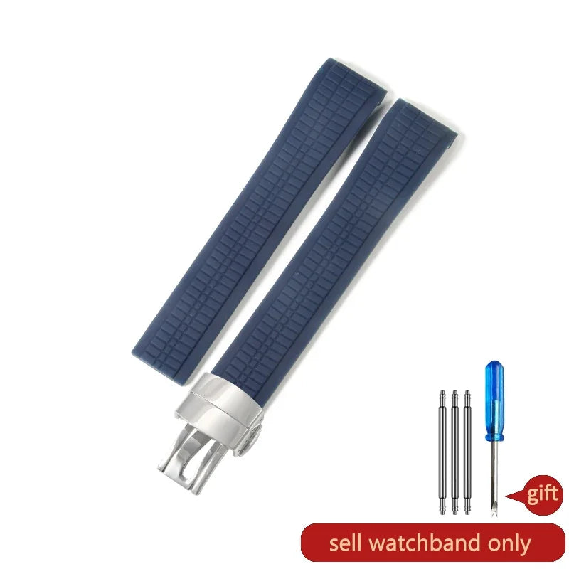 For Patek Philippe Grenade 5167a/5164a Waterproof Anti-Dust Fluorine Rubber Watchbands Replace Original Pp Silicone Watch Strap
