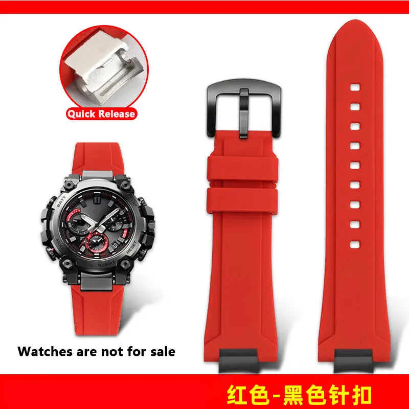 MTG-B3000 silicone watch strap for Casio G-SHOCK series MTG-B3000B/BD modified quick release waterproof silicone strap wristband