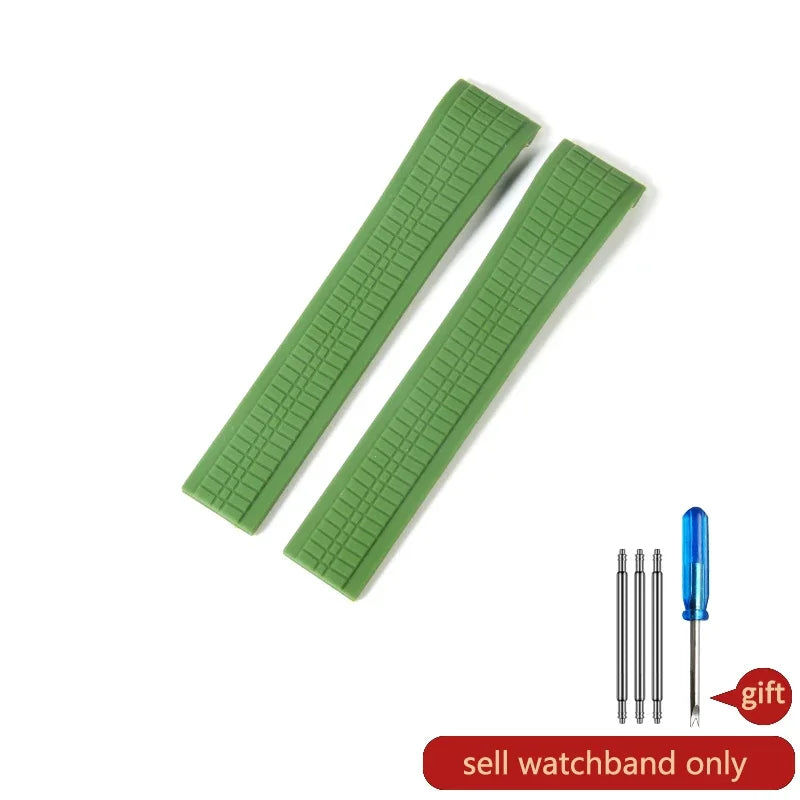 For Patek Philippe Grenade 5167a/5164a Waterproof Anti-Dust Fluorine Rubber Watchbands Replace Original Pp Silicone Watch Strap