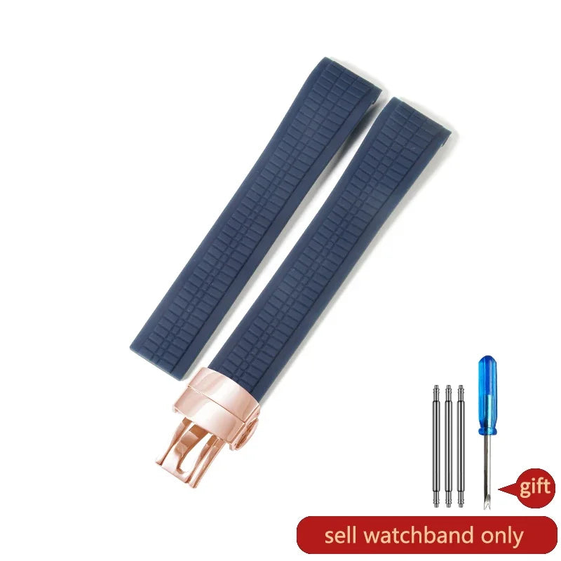 For Patek Philippe Grenade 5167a/5164a Waterproof Anti-Dust Fluorine Rubber Watchbands Replace Original Pp Silicone Watch Strap