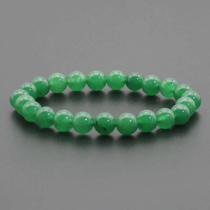 Beaded Bracelet 8mm Natural Stone Beads Black Onyx Lava Tiger Eye Agate Quartz Healing Energy For Women Men Yoga Chakra Jewelry