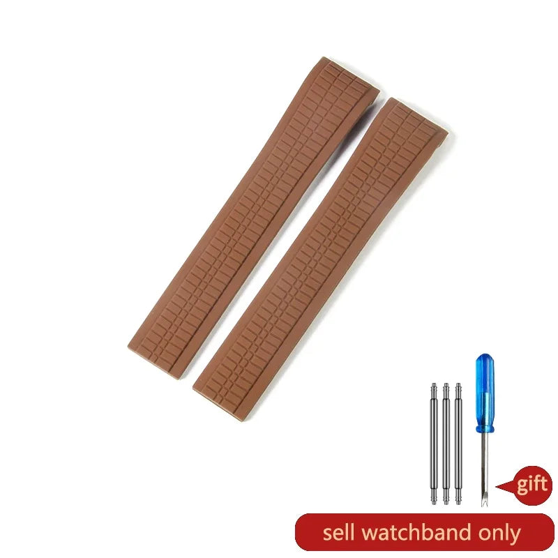 For Patek Philippe Grenade 5167a/5164a Waterproof Anti-Dust Fluorine Rubber Watchbands Replace Original Pp Silicone Watch Strap