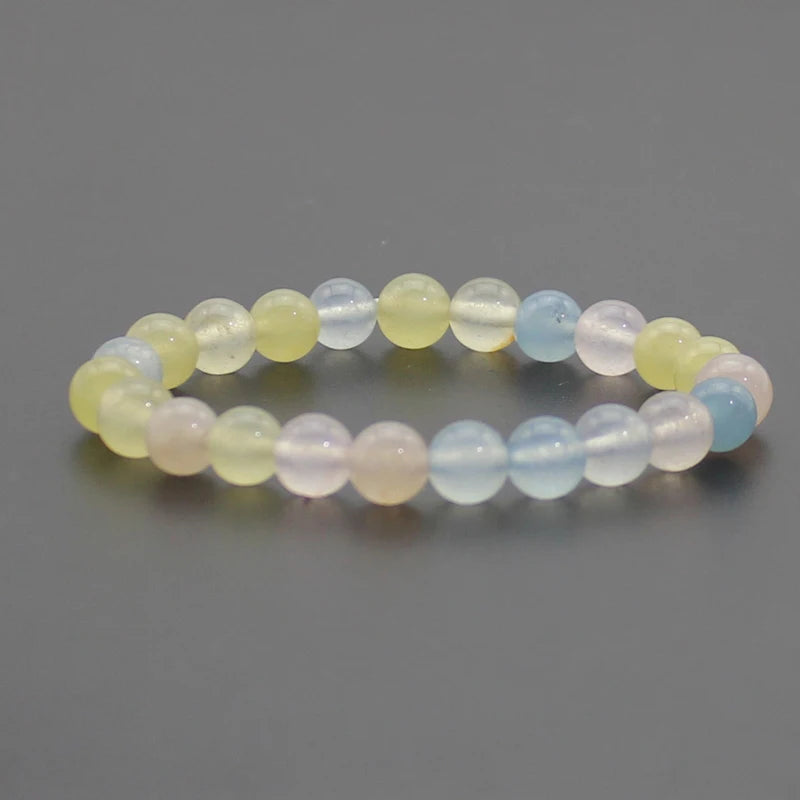 Beaded Bracelet 8mm Natural Stone Beads Black Onyx Lava Tiger Eye Agate Quartz Healing Energy For Women Men Yoga Chakra Jewelry