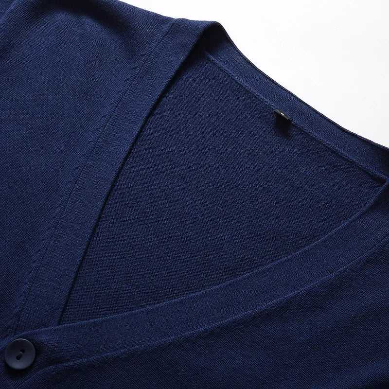 MRMT 2024 Brand New Men's Jackets Sweater Cardigan Cotton V-neck Overcoat for Male Thin Knitted Man Cardigan Sweater Coat