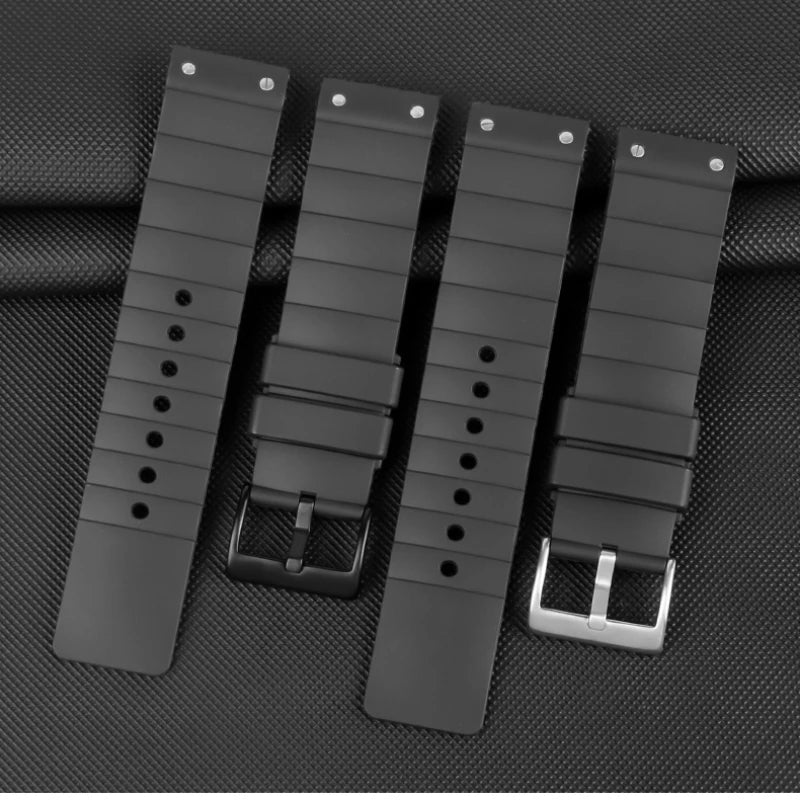 For Cartier Santos 100 rubber watch band black Rivet silicone strap 20mm 23mm watch band men women Brown blue soft bracelet