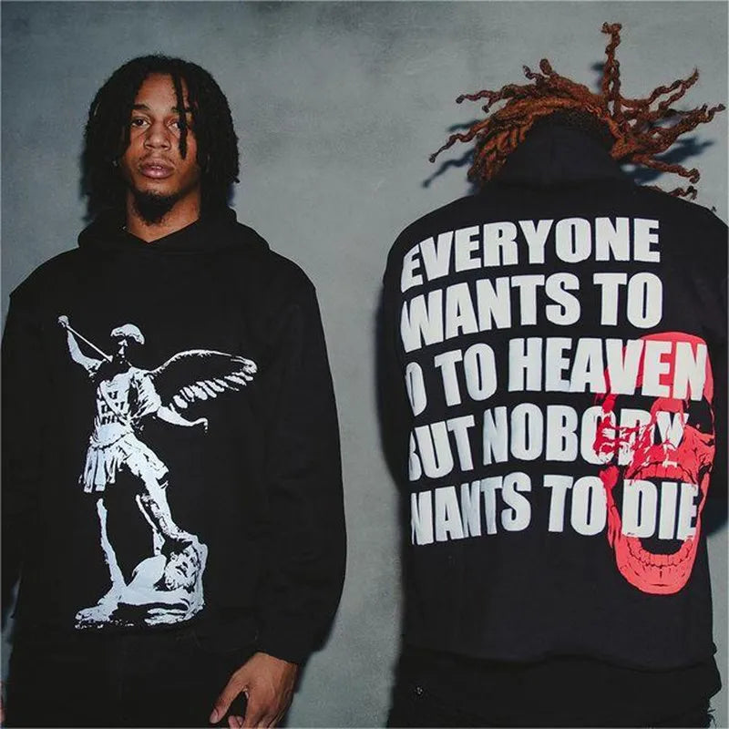 Y2K Jacket Letter Skeleton Print American Oversized Hoodie Men High Street Hip-Hop Clothing Retro Casual Loose Sweatshirt Women