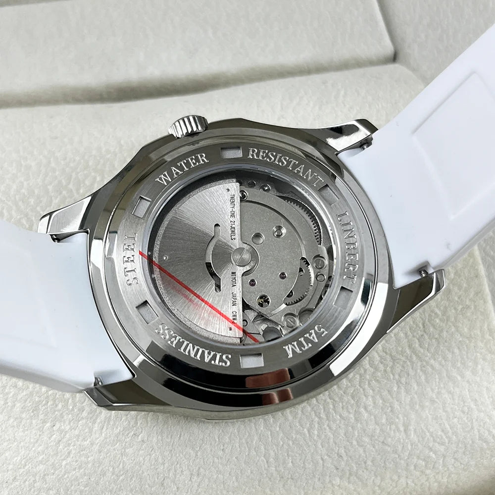 LINBERT New Design Luxury Men's Mechanical Watch Patek Stainless Steel Top Brand Sapphire Glass Automatic Watch Reloj Hombre2024