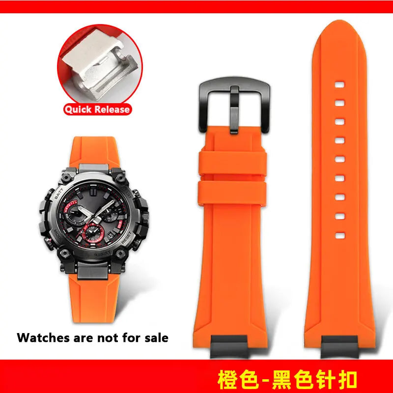 MTG-B3000 silicone watch strap for Casio G-SHOCK series MTG-B3000B/BD modified quick release waterproof silicone strap wristband