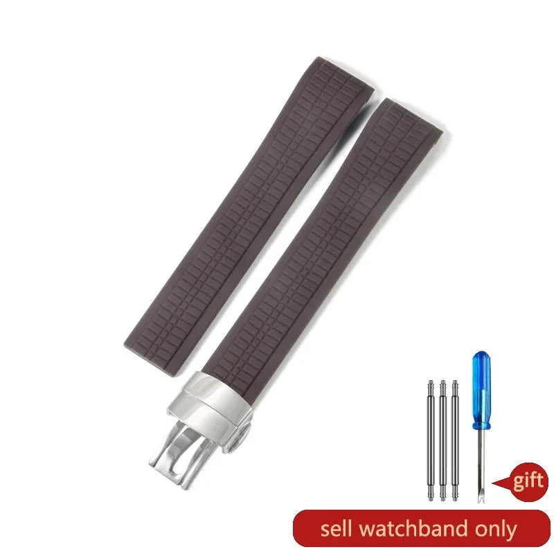 For Patek Philippe Grenade 5167a/5164a Waterproof Anti-Dust Fluorine Rubber Watchbands Replace Original Pp Silicone Watch Strap