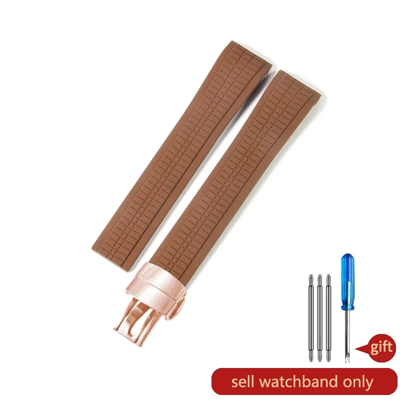 For Patek Philippe Grenade 5167a/5164a Waterproof Anti-Dust Fluorine Rubber Watchbands Replace Original Pp Silicone Watch Strap