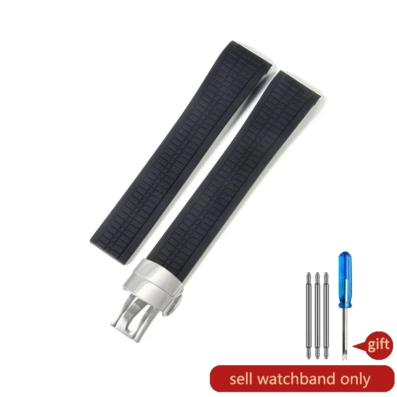 For Patek Philippe Grenade 5167a/5164a Waterproof Anti-Dust Fluorine Rubber Watchbands Replace Original Pp Silicone Watch Strap