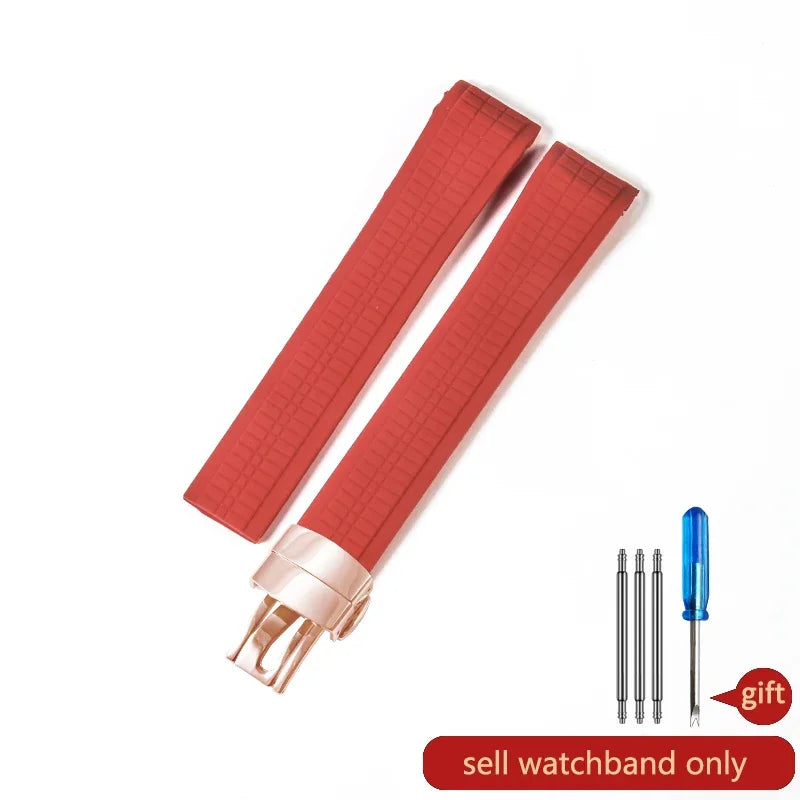 For Patek Philippe Grenade 5167a/5164a Waterproof Anti-Dust Fluorine Rubber Watchbands Replace Original Pp Silicone Watch Strap